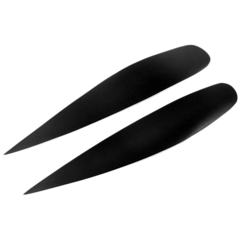 For Mitsubishi Lancer Ralliart 2004-2006 Glossy Black Car Sticker Front Headlights Eyebrow Eyelid Trim Cover