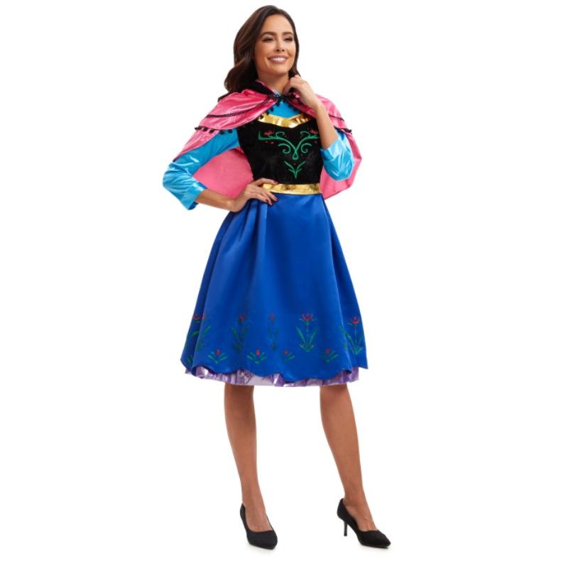 Halloween Costume Frozen Anna Dress Cosplay Queen Costume
