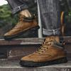 Men's Retro Genuine Leather Large Size Casual Shoes Winter Plus Velvet Warm Ankle Boots Spring and Autumn Men's Mid-cut Short Boots