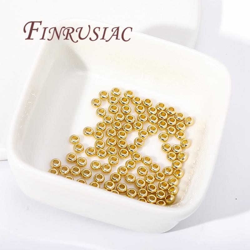 3.5mm 4mm 5mm 6mm Spacer Beads 18K Gold Plated Separator For Beads,Bracelets Beads Accessories,DIY Jewelry Making Supplies