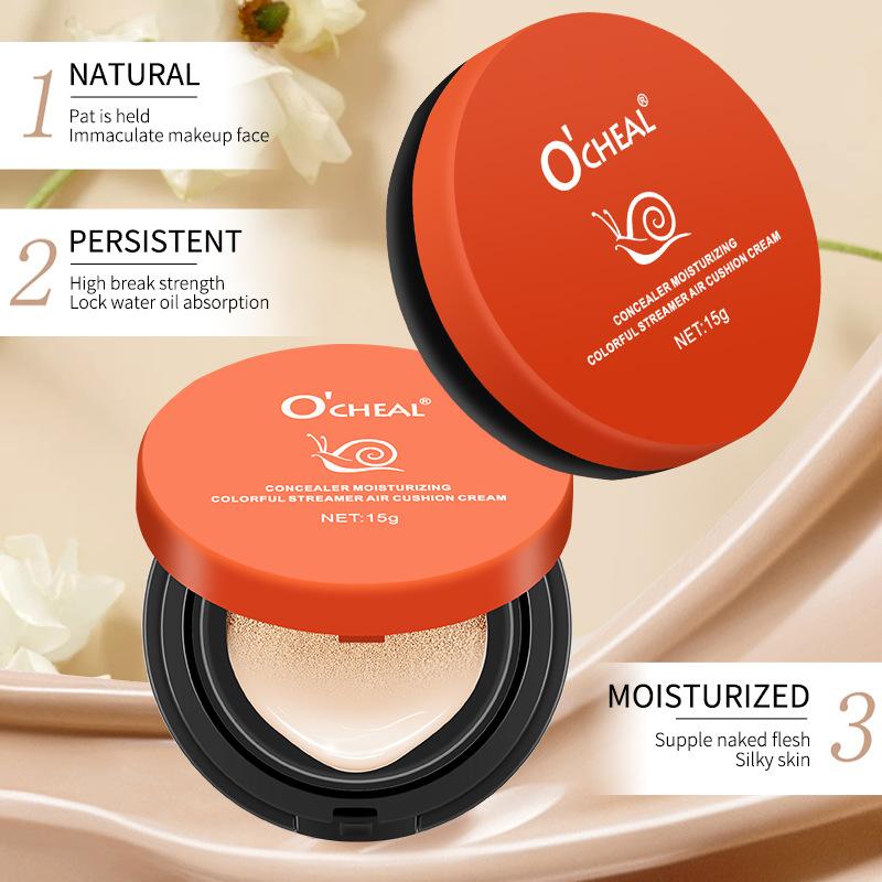 Snail Air Cushion CC Cream Concealer Moisturizing Lasting No Makeup Liquid Foundation BB Cream