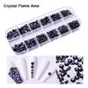 1500Pcs/box Nail Art Rhinestones 12 Grids Flatback Round Crystal Diamond Nail Gems Nail Art Decorations Manicure Accessories