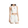 Adidas Logo Round Neck Short Sleeveless Vest Women Tops White JD8185