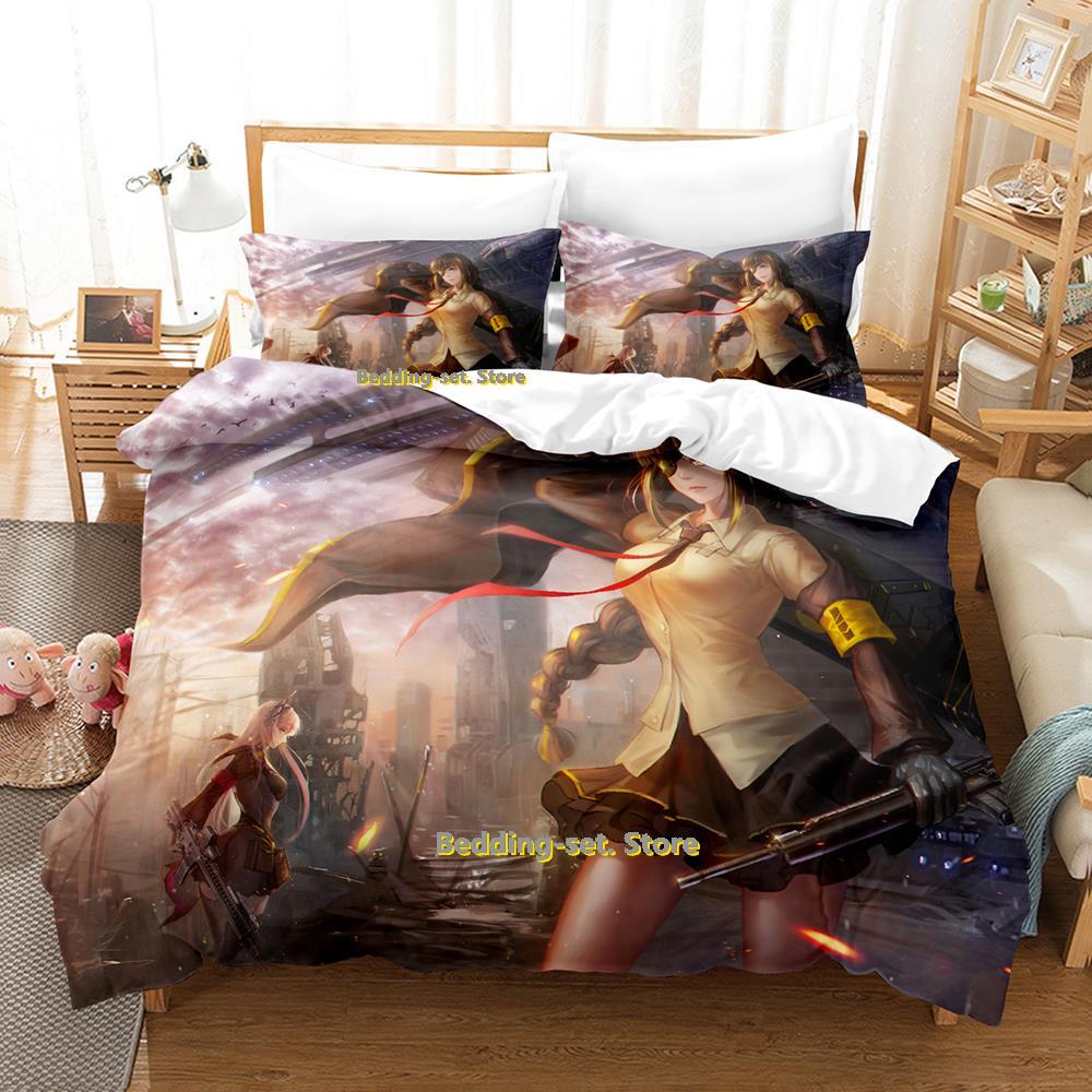 Girls Frontline Bedding Set Single Twin Full Queen King Size Bed Set Adult Kid Bedroom Duvetcover Sets Anime Parure De Lit Bed