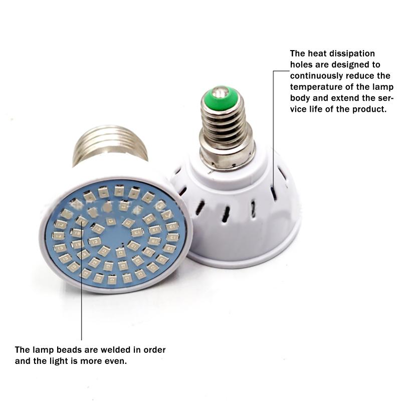 E27 LED Plant Grow Light 110V 220V Hydroponic Growth Light Full Spectrum Indoor Hydroponics Flower Seedling Phyto Lamp