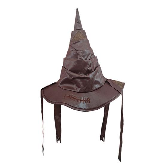 Women's Ruched Witch Hat Halloween Adult Wizard Costume for Masquerade Carnival Cosplay Party Accessory