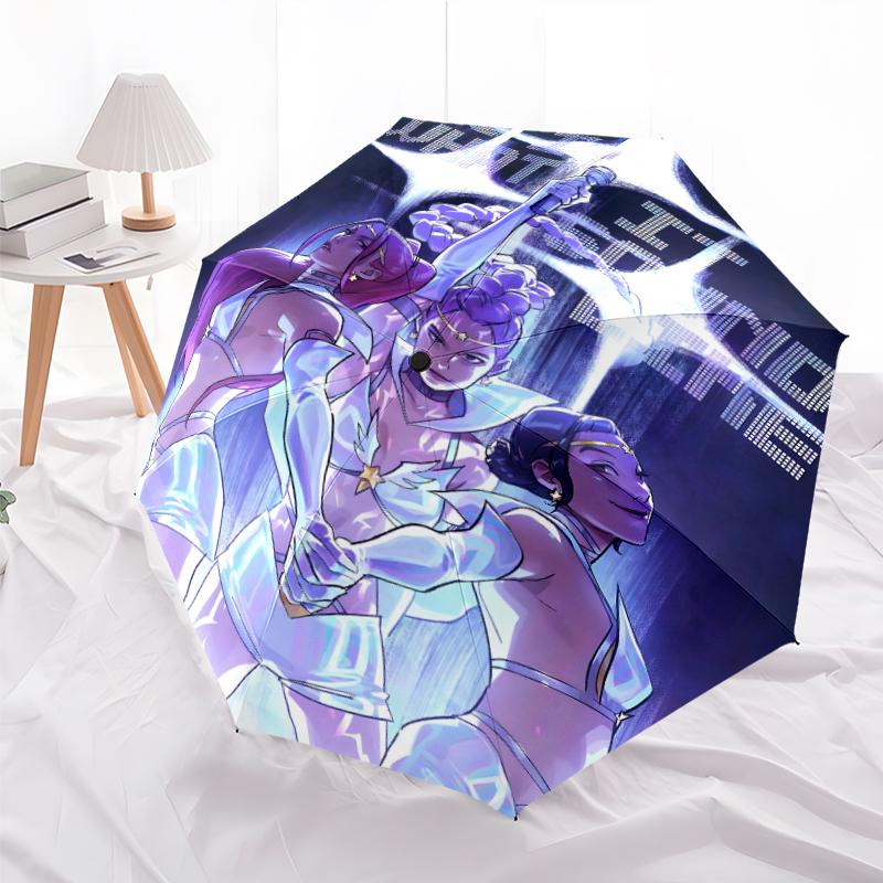 1pc KPop Demon Hunters16 Umbrella, Sun Protection, And UV Shielding. It Has Eight Sturdy Ribs for Outdoor Use And Perfect Gift