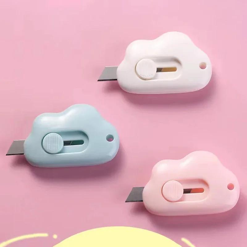 Mini Cloud Kawaii Utility Knife Portable Unpack Express Paper Cutter Student School Office Stationery Cutting Supplies
