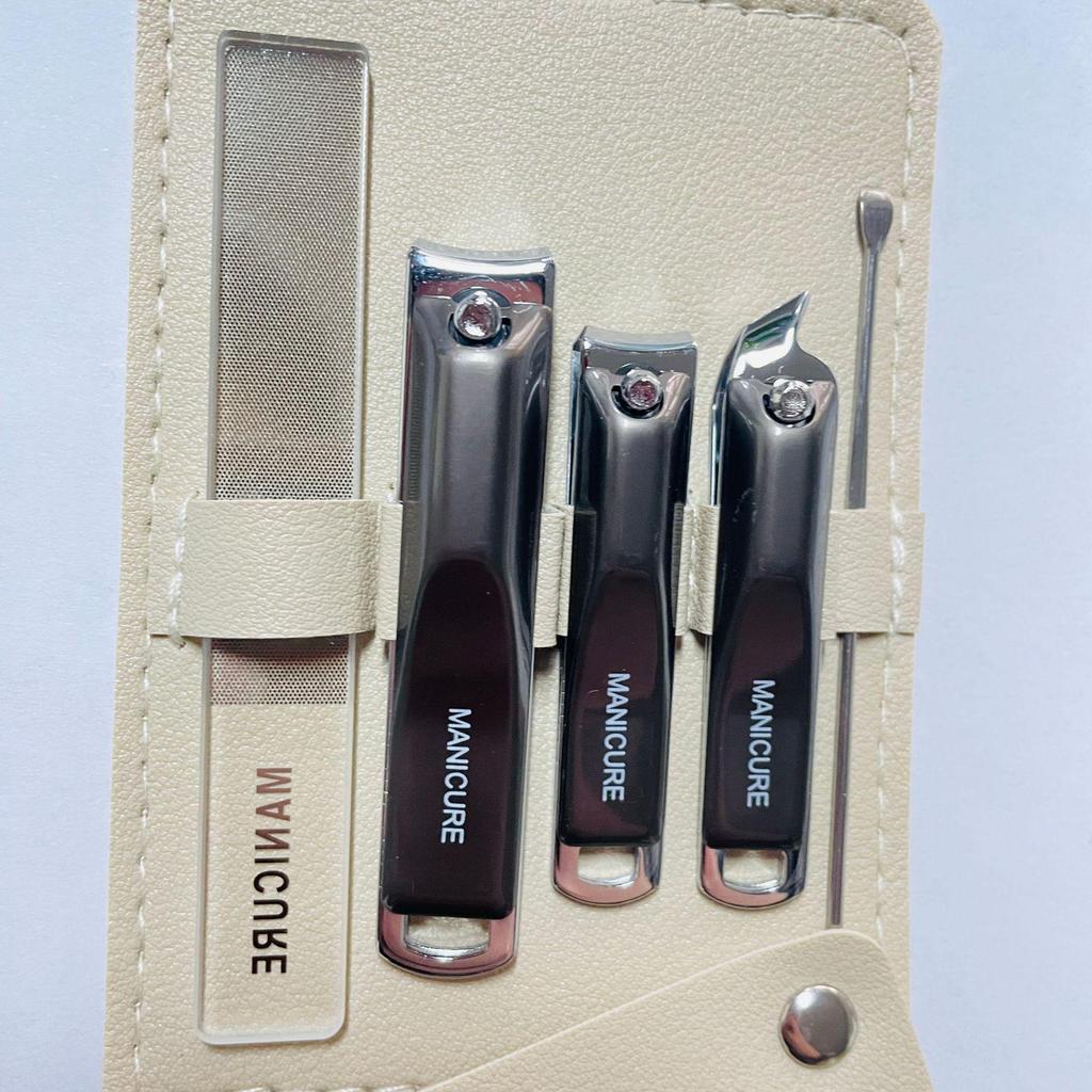 Precision German Nail Clippers Set: Men's & Women's Home Manicure Tools with Angled Nail File