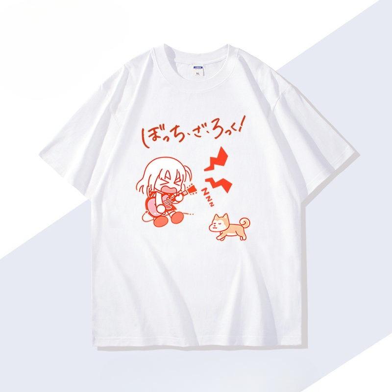 Bocchi The Rock Tshirt Vintage Loose Oversized Unisex Print Tshirts Unisex Unisex Clothing Summer Short Sleeve Neutral Short Soft
