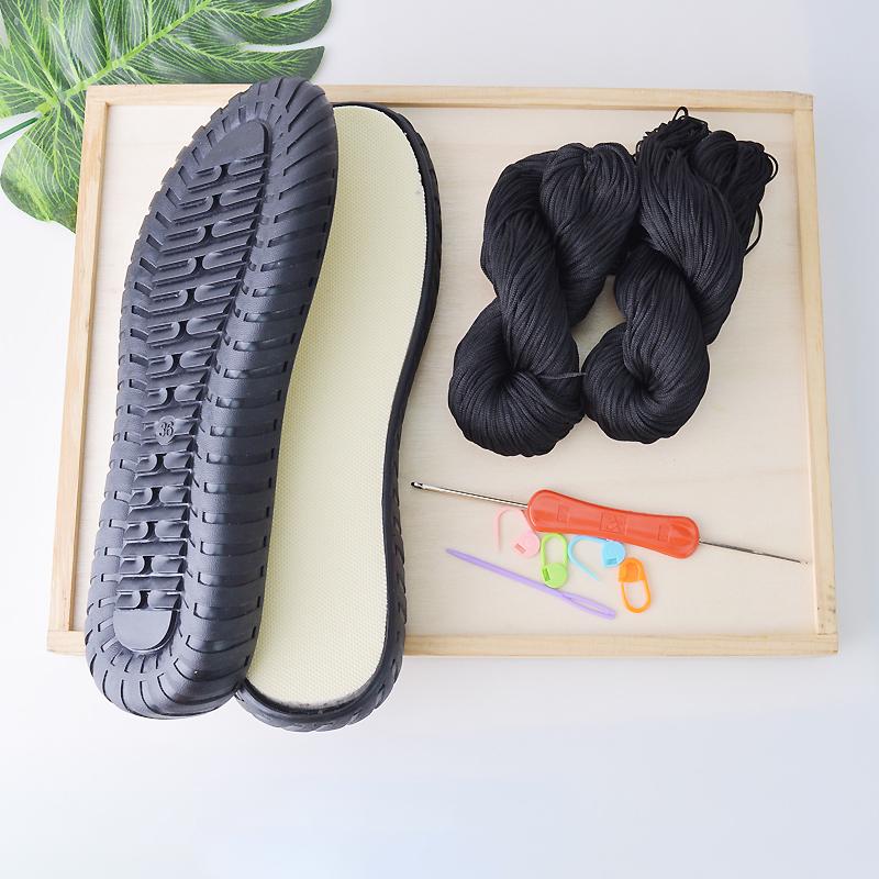 

Літня прохолода DIY Hook Soles Hook Line Anti-kick Soft Bottom Soles + Hollow Line Slippers Sandals DIY Hand-That Shoes Material 40