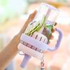 Good-looking Water Bottle with Straw Tea Infuser Lucky Belly Cup Sports Water Bottle  Daily Life