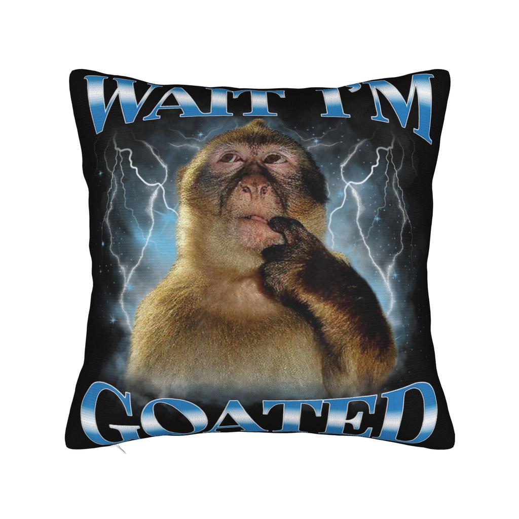 Thinking Monkey Meme Pillowcases Accessories Soft Cushion Cover Gift Throw Pillow Case Cover Bedroom Multiple Sizes