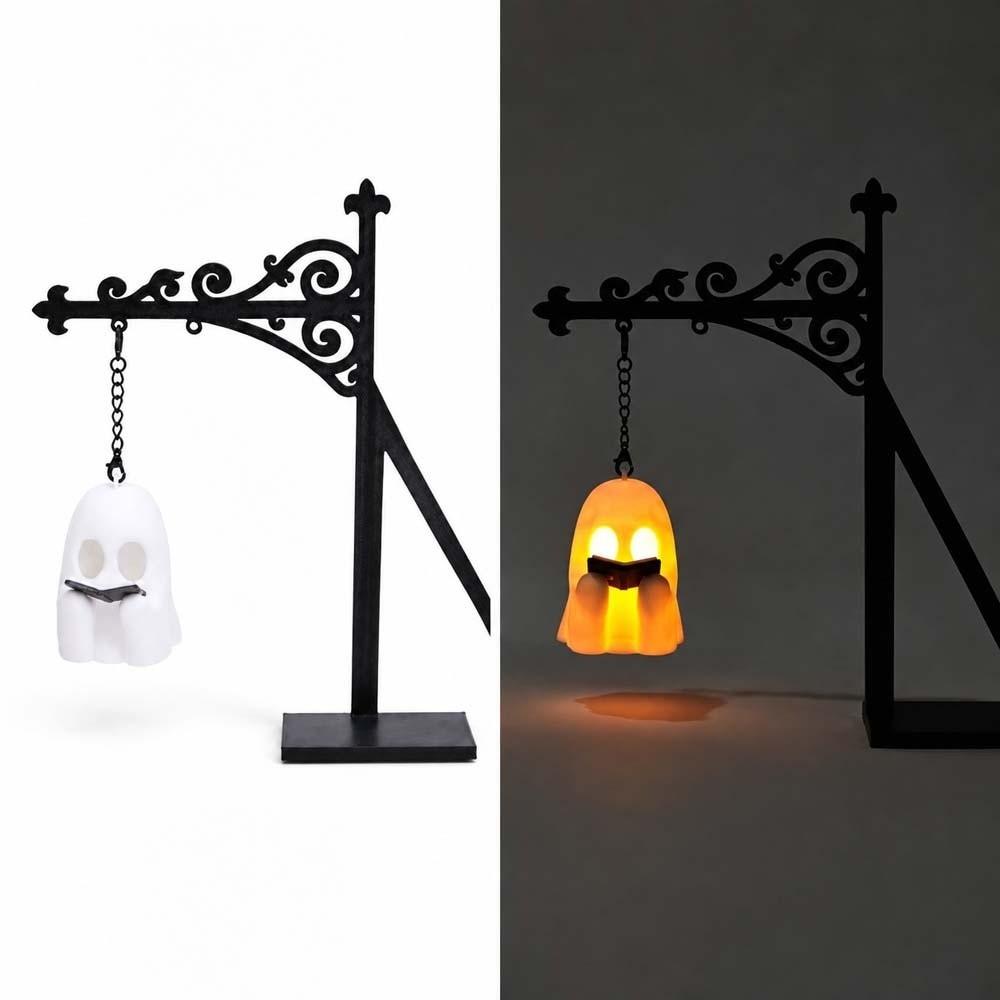 LED Light Halloween Ghost Lamp Vintage Style Insert Bookmark Light Desktop Setup