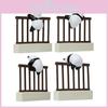 Escaping Panda Cute Over The Wall Mini Model Ornament For  Decoration Desktop