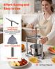 Fruit Wine Press, 0.8 Gallon/3L, Stainless Steel Manual Juice Maker with Powerful T-Shaped Handle, Juice Making for Apple/Grape/Orange/Berry,