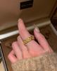 18k Gold Plated Zircon Ring: Exquisite Luxury Openwork Design, High-End Hand Jewelry.