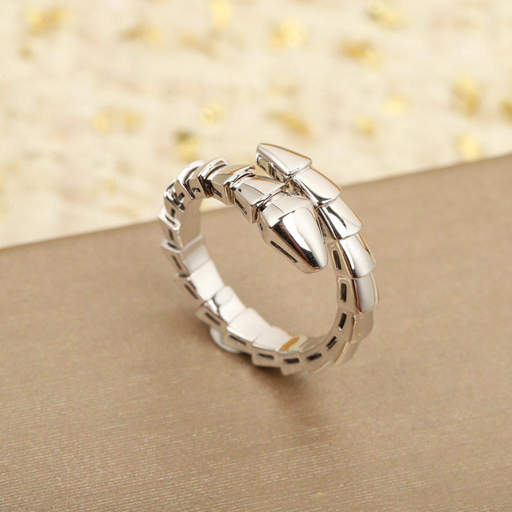 New Hot Brand Vintage Women's Rings Luxury Jewelry For Women Snake Type Designer Ring Fashion Pure 925 Silver Lady Party Rings