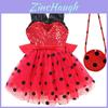 Vestido Sin Mangas Miraculous: Las Aventuras de Ladybug Cat Noir para Niñas Pequeñas con Dibujos Animados