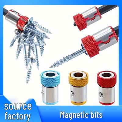 Magnetic Positioning Screwdriver Bit Holder with Metal Ring