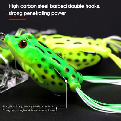 5.5cm 12g Artificial Bait Multi-layer Printing Bite-resistant Simple Installation Thunder Frog Attract Black Fish Fake Bait for Fishing