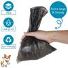 Professional Pets Poo Bags Rolls Strong Thick Leakproof Disposable Waste Bin Bags Perfect For Dogs Cats Puppies Walking Road Black Color