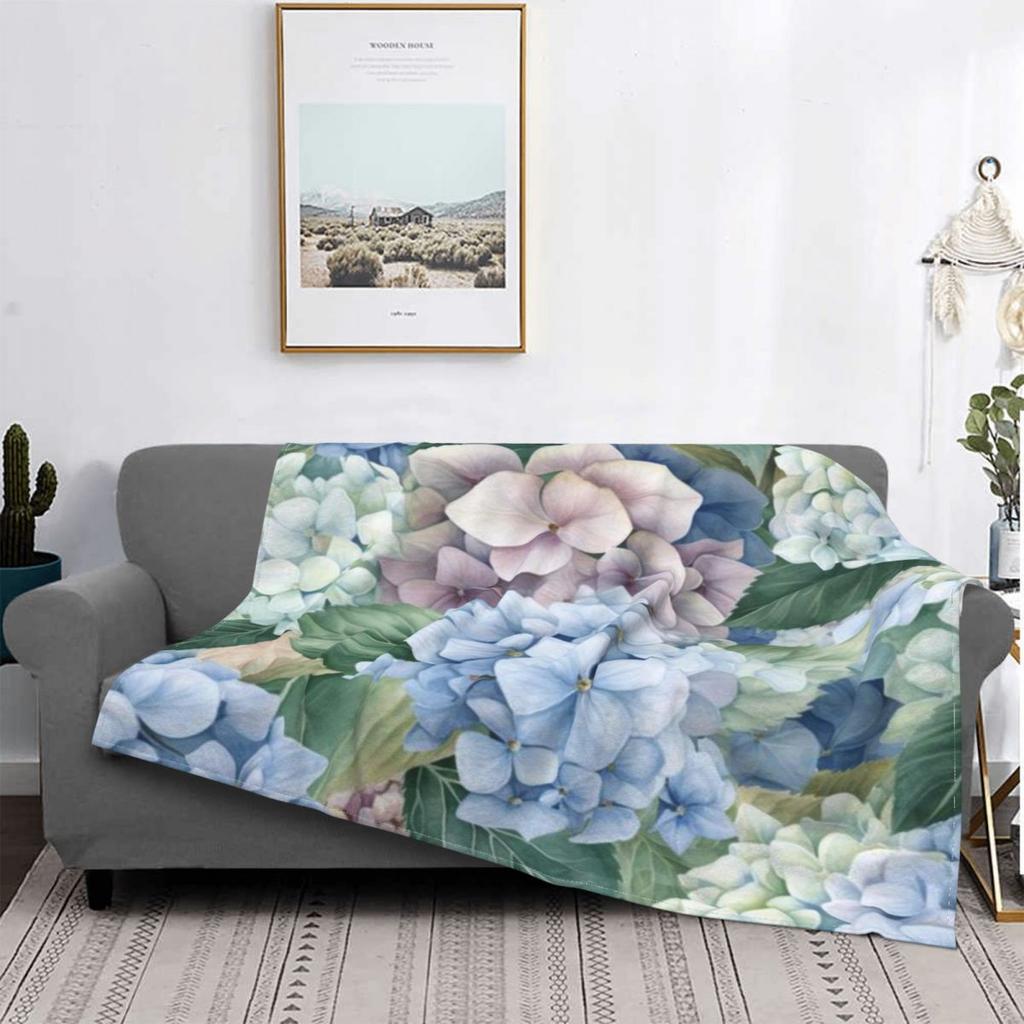 Hydrangea (Hortensia) Floral Patterns 12 An Ultra-Soft Micro Fleece Blanket