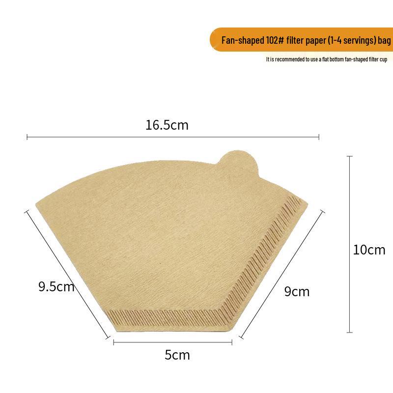 

Веерообразный бумажный фильтр для капельной кофеварки для ручного заваривания, с подвесными ушками, одноразовый v02.