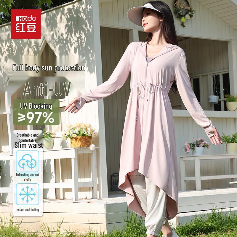 Women s UV Protection Ice Silk Mid-Length Hoodie One Size