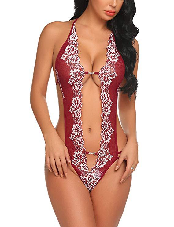 European and American sex underwear, sexy women's three-point neck underwear