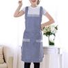 Cooking Apron Sleeveless Shoulder Strap Double Layer Anti-oil Kitchen Women Cleaning Apron Daily Use