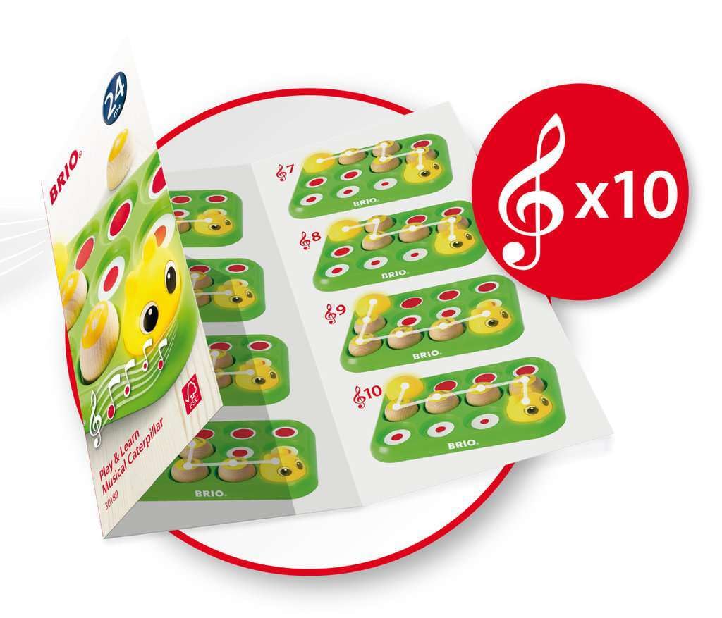 BRIO Play & Learn Musical Caterpillar 30189, for ages 2 and up. [Toy, Wooden Toy, Gift (Birthday/Christmas)]