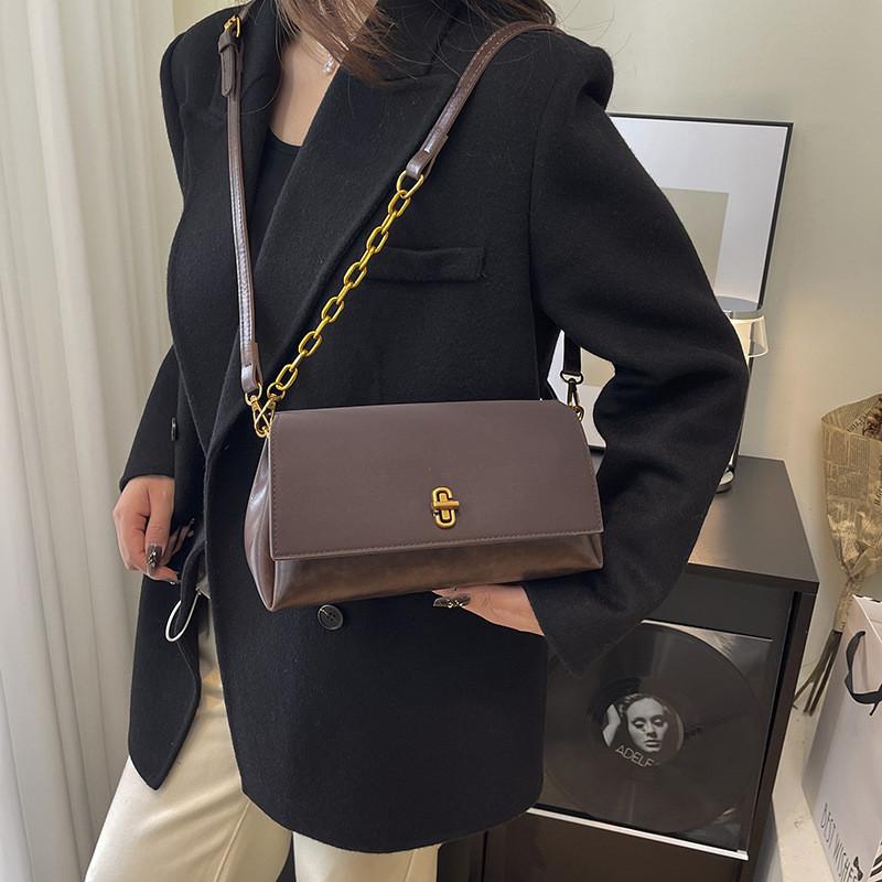 Classic Pu Small Square Handbag With Top Flap For Daily Casual Wear