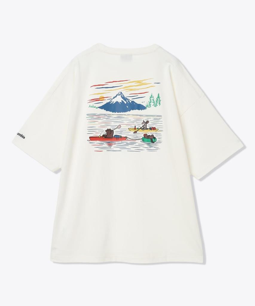 Lake To Avenue Graphic Short Sleeve PG2040 Sea Salt River XL Size [Columbia] T-Shirt