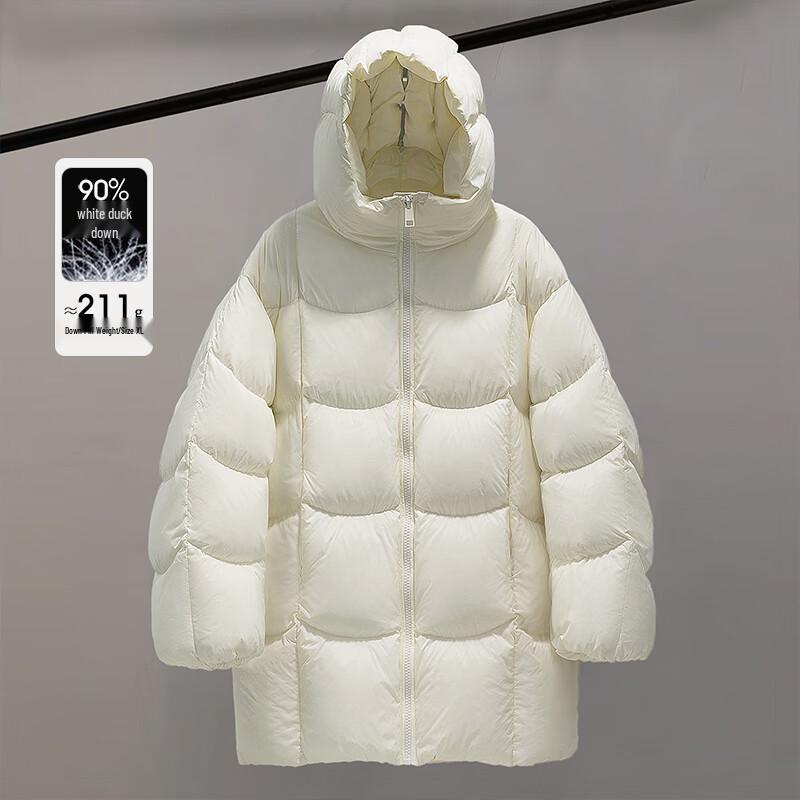 

Women s 90% Down Hooded Loose-Fit Winter Puffer Jacket XL