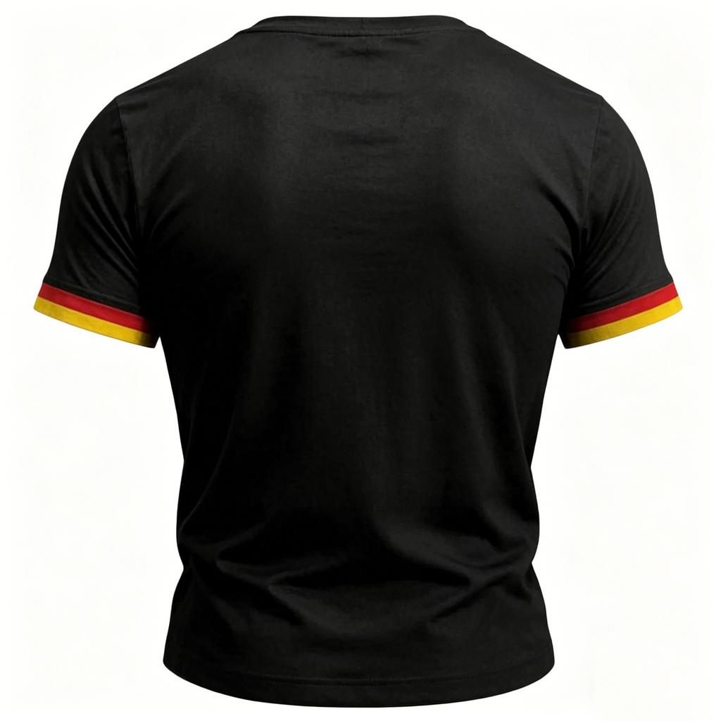Short Sleeve Crew Neck T Shirt with Germany Print and Four for Men Women Unisex Lightweight Soft Fabric Casual Wear Athletic Style Top