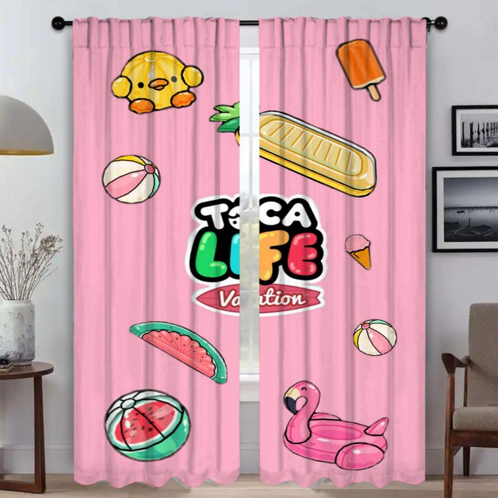 Tocas Life World Priečkový záves do izby 2 panely Domáce interiérové závesy Halloweenska dekorácia Tieniace závesy Tyl do spálne