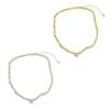 New INS Love Rhinestone Women's Bracelet, Fashionable Light Luxury Niche Heart-shaped Stacked Cuban Necklace