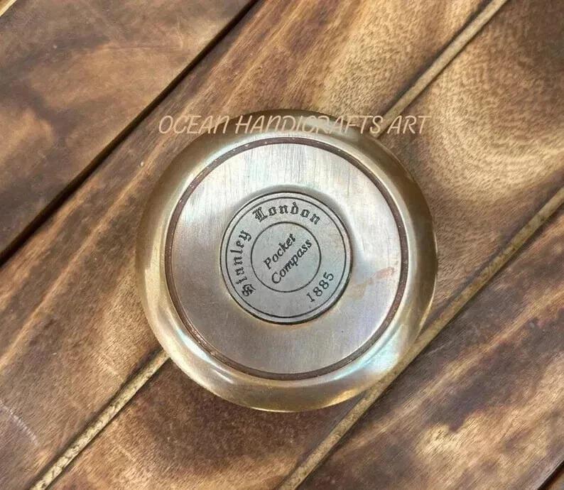 Poema Bússola Bússola de Bolso de Latão Funcionando Melhor