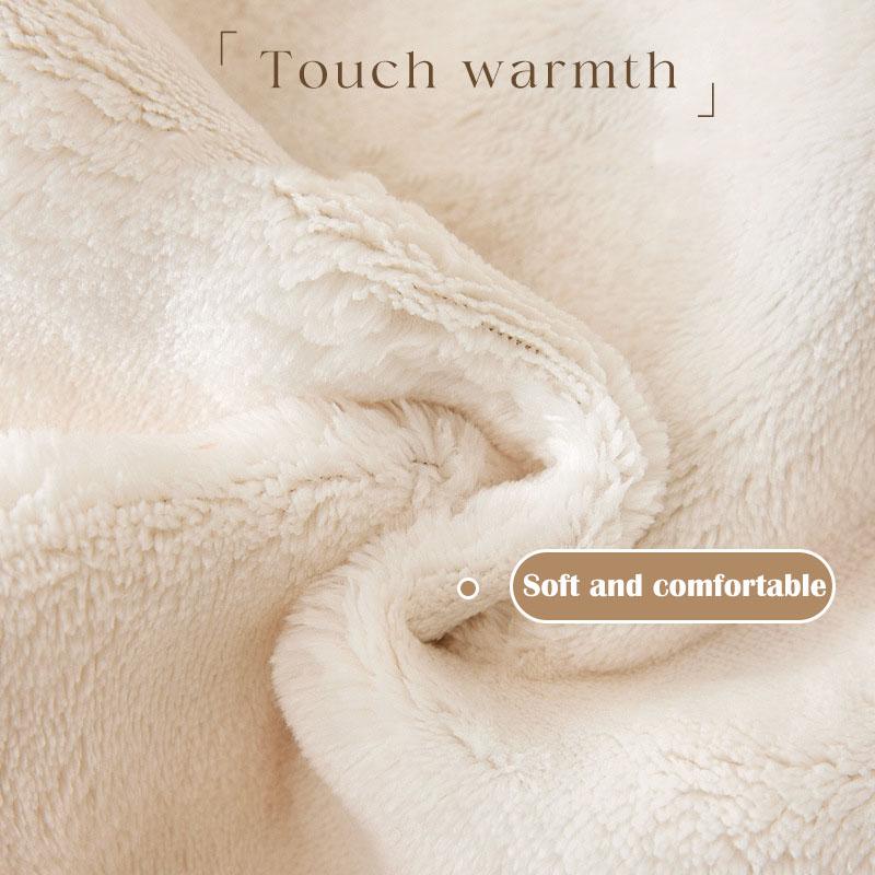Plush Sofa Cover Thickened Warm Non-Slip Living Room Sofa Cushion Plaid Skin-Friendly Velvet Sofa Backrest Armrest Towels