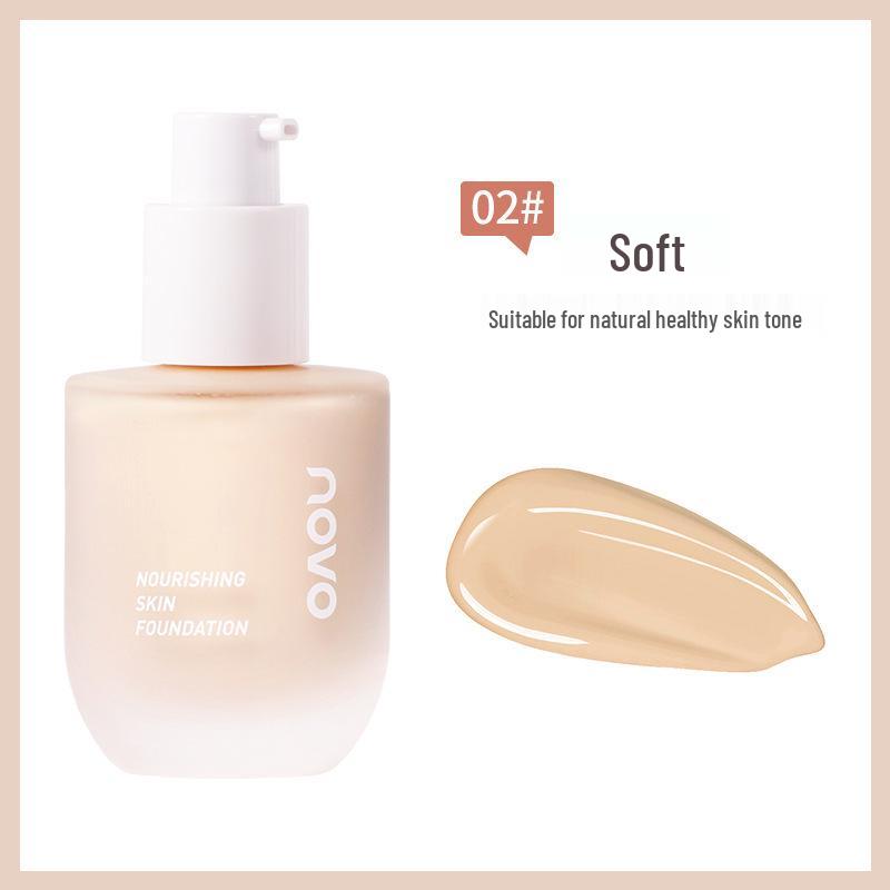 Fond de teint hydratant transparent NOVO: Léger, Hydratant, Unifie le Teint, Maquillage Adapté aux Étudiants.