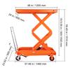 SucceBuy 330/770/1760Lbs Lifting Platform Hydraulic Car Lift Table Cart Heavy Duty Double Shear Wheelbarrow for Repair Motorcycl
