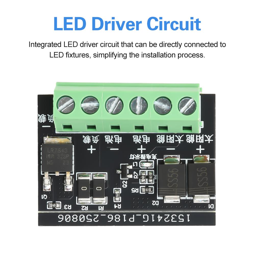 DC 3-45V Solar Street Light Controller LED Drive Board Fully Automatic Light Control Circuit Board for Courtyard Street Lamp DIY