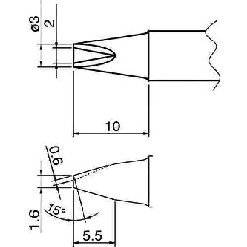HAKKO T20-1610 Soldering Iron Tip with Groove