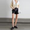 Ganni Ruffled Silk Trim Floral Embellished Cardigan Women tops Beige K1577-196