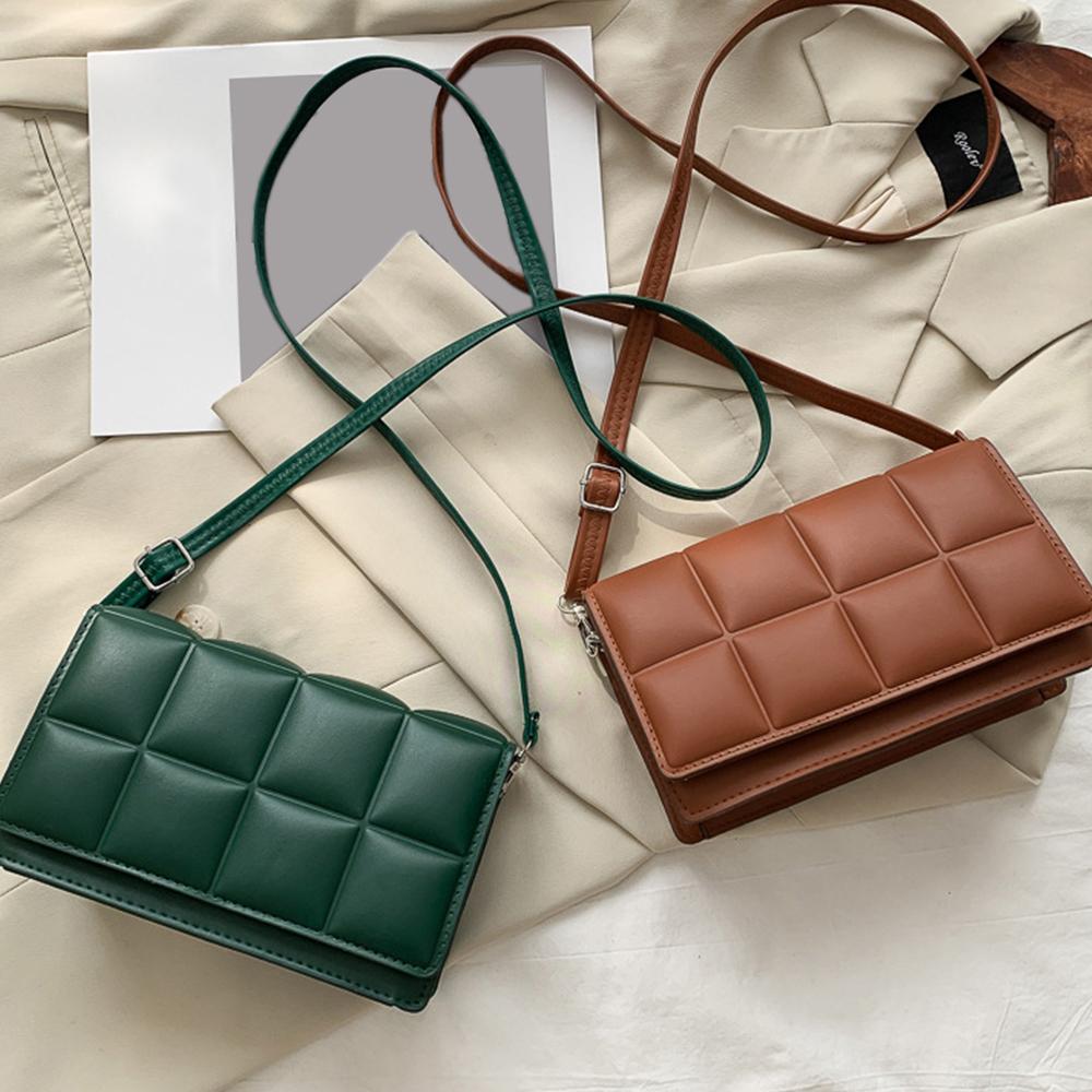 Fashionable Small Square Bag Large Capacity Single Shoulder Bag Small PU Leather Women's Crossbody Bag Trendy Handbag