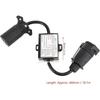 7-Way RV-Blade Socket To 7-Pin Round Connector Trailer Light Harness Connector Suitable For Caravans Boat Trailers
