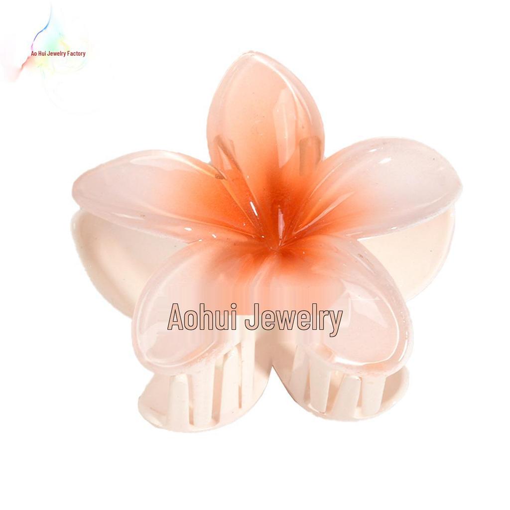 Frangipani Flower Hair Claw Clip - Bathing Hairpin Accessory