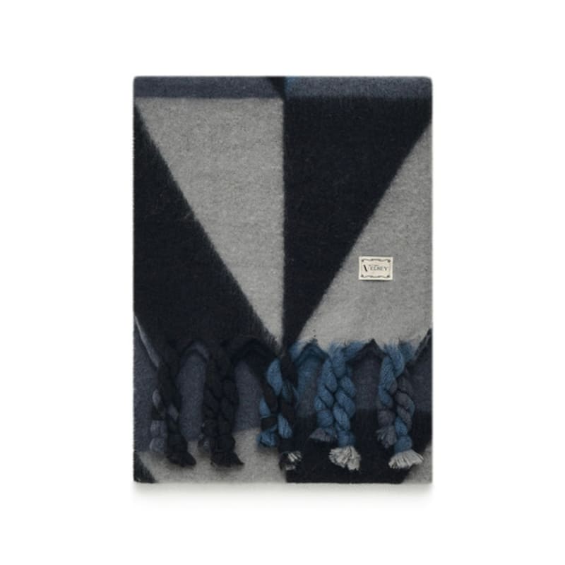 velsey oversized plaid muffler [GREY]