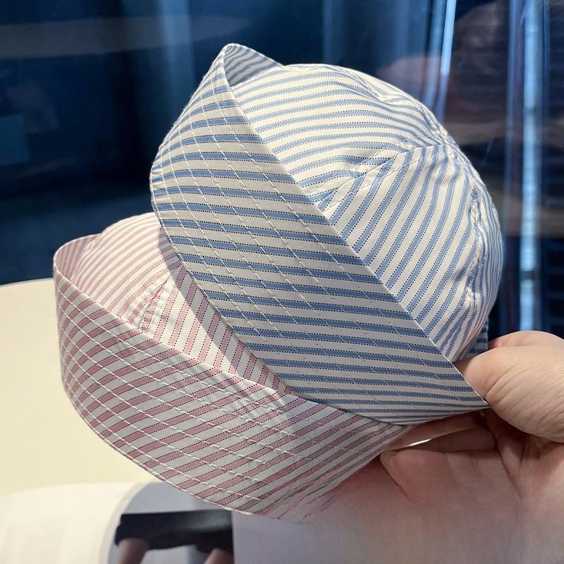 Stylish Striped Sailor Hat For Women Summer Lightweight Breathable Fashion Accessory